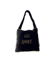 WELCOME/GO AWAY Honeymoon/Wedding gift Velvet, gold thread, bells-hangs on door