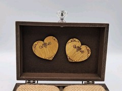 Wedding Ring Box Unique and Engagement Ring Holder Boxes for Rustic Brown