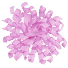 6 Pcs 4 Inch Grosgrain Curly Bows for Gift Wrapping Self-Adhesive Light Purple