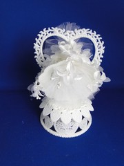 New Vintage Petite White «LaBelle Petite» wedding Cake Top, #425