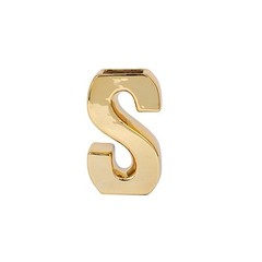 GOLD 6″ Ceramic S Symbol Flower VASE Table Centerpiece Party Events Decorations