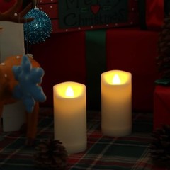 2”X4” Outdoor Flameless LED Candles with Remote Timer, 2″x4″ 2pack Remote