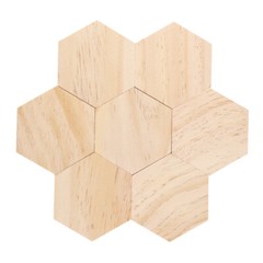 Hexagon Wood Shapes Smooth Surface Slices Holiday Decorations Board