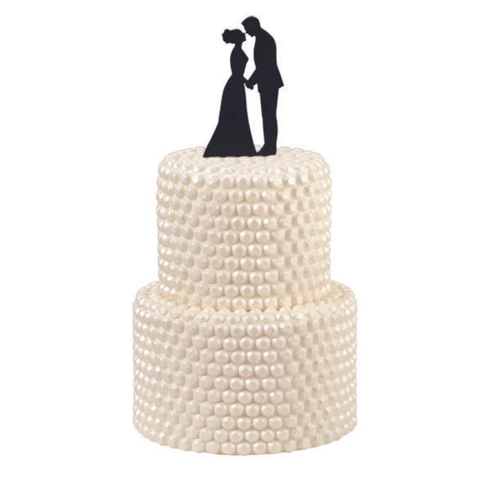 Couple Silhouette Cake Pick