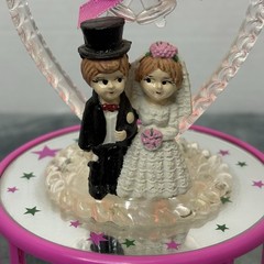 Musical Rotating Wedding Decoration Bride And Groom Lights Up Classic