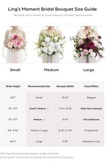 Ling’s Moment Blush Pink 15 Inch Free Form Artificial Wedding Flower Bouquet