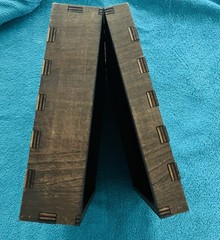 Mr & Mrs Wooden Wedding Card Keepsake Box, Brown Rustic Rectangular w/ Latch