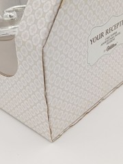 Wilton Double Heart Cake Topper Chrome & White w / Faux Crystals 5″ T x 6″ W.