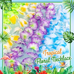 AMAZING TIME 150 Count Hawaiian Lei Bulk, Tropical Luau Standard, Multicolor