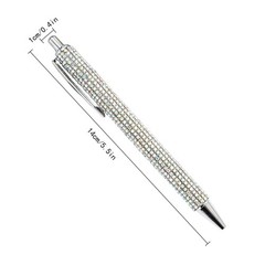 U Scinan 3Pcs Big Diamond Pen Crystal Metal Ballpoint Pens 1.0mm Black Ink Ad…
