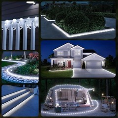 100Ft 720 LED Rope Lights Outdoor Waterproof with Remote, 8 Modes and 4 Brigh…