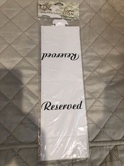 Victoria Lynn Reserved Table Cards ~ 12 Pack ~ White ~Tent Style ~ New