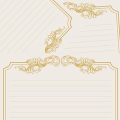 XXINMOH 90 Piece Stationery Set – 60 Vintage-Style Paper Sheets Letter, Gold