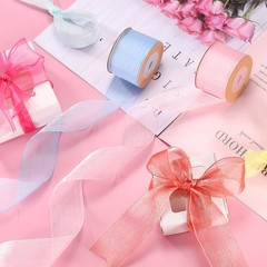 Wired Sheer Ribbon 1-1/2 Inch Wide Light Purple Sheer Organza Wire Ribbon
