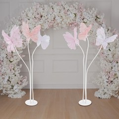 2 Pack Realistic Artificial Butterfly Decoration with Standing Base for Wedding
