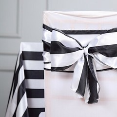 5 pcs Satin Stripe Chair Sashes Party Wedding Dinner Event Decorations Supplies