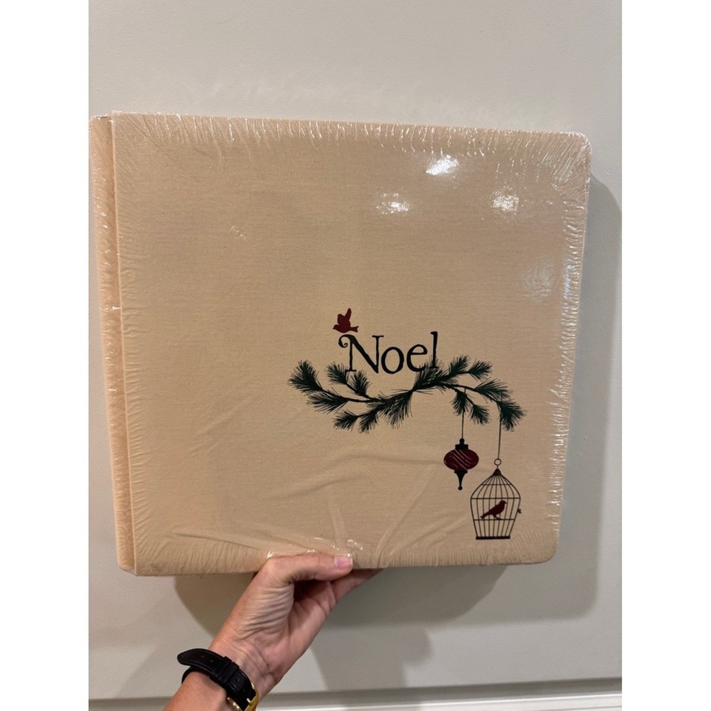 Creative Memories 12×12 Album Coverset Noel Shimmery Christmas Holiday Gold Bird