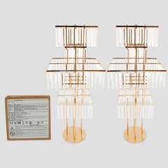 5 Tier Round Flower Stand 49.2in Metal Pedestal Stands Wedding Flower Stand