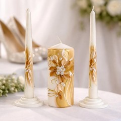 Magik Life Unity Candle Set For Wedding 6 Two 10 Taper Burning Wedding Unity