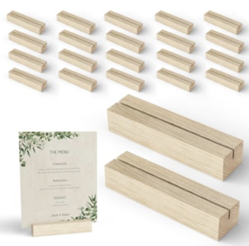 30 PCs Tidita Place Card Holder 2.8×1.3×0,7- Wood Sign Holders