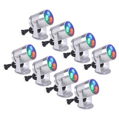 Yescom 8 Pack LED RGB Spotlight Aluminum Stage Lighting for Mirror Ball Party