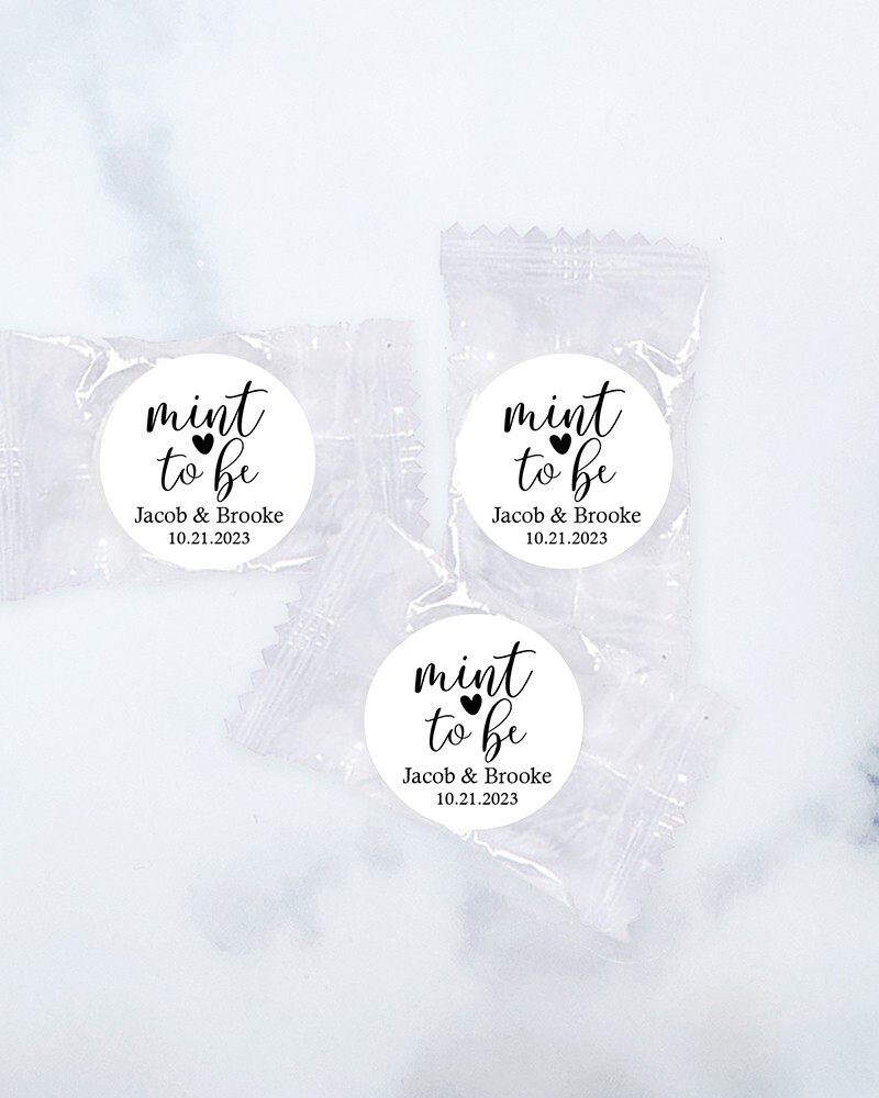 Mint to Be Wedding Stickers, Wedding Mint Favor Stickers, 108 Qty, Bridal Labels