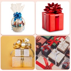 20pcs 6 Inch Large Pull Bow Big Gift Wrapping Ribbon Yellow for Christmas Bow