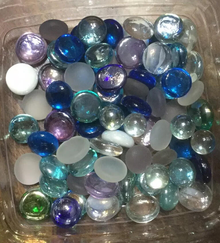 Muti Color – Decorative 19mm Glass Beads Vase Filler Beads Round 1 lb Bag