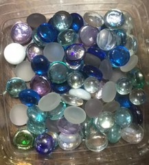 Muti Color – Decorative 19mm Glass Beads Vase Filler Beads Round 1 lb Bag