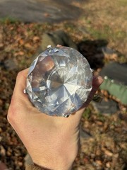 HUGE -Wedding decoration crystal big diamond ring proposal ornaments party gifts