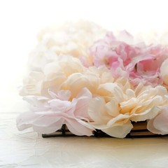 13 sq ft Champagne Pink Assorted Silk Flowers Wall Backdrop Panels Wedding SALE