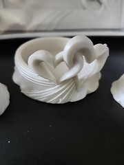 Wedding Set 10 Piece Set Swish Double Hearts White New