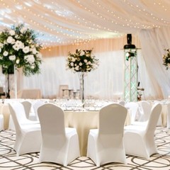 White Spandex Chair Cover Stretch Fit Wedding Reception Party Banquet Decoration