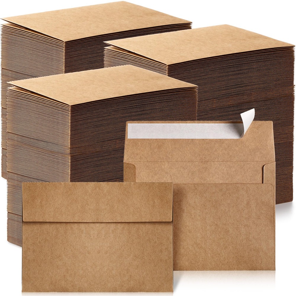 Fainne 1200 Pack Brown Envelopes Bulk, Kraft A4,4.25 x 6.25″, brown
