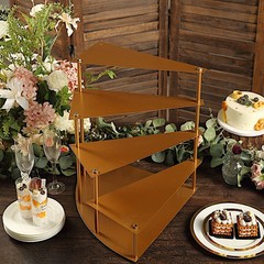 GOLD 17″ Metal 4 Tier Spiral Stairway Cupcake DESSERT STAND Party Decorations