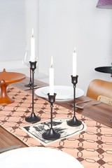 Black Candlestick Holders Taper Candle Holders, Set of 3 1 set (3 pcs),