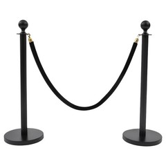 Crowd Control Barriers, Stanchion Posts with Ball Top – Durable Steel Set
