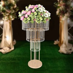 Gold Iron+Acrylic Flower Stand for Wedding Centerpieces Wedding Flower Stand