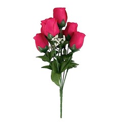 84 Fuchsia SILK ROSE BUDS Wedding Party Flowers Bouquets Decorations