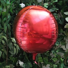 2 BURGUNDY 14″ wide 4D Orbz Round Mylar Foil Balloons Wedding Party Supplies