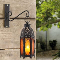11» Moroccan Lanterns Decorative Indoor & Outdoor, Vintage Christmas Candle Hol