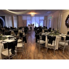 Black Satin Chair Sashes 6”x106” Wedding Party Banquet Event Decor (10ea)
