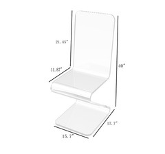Returned Unit Acrylic Chair (16″x17″x40″) Fully Assembled 250lb Capacity