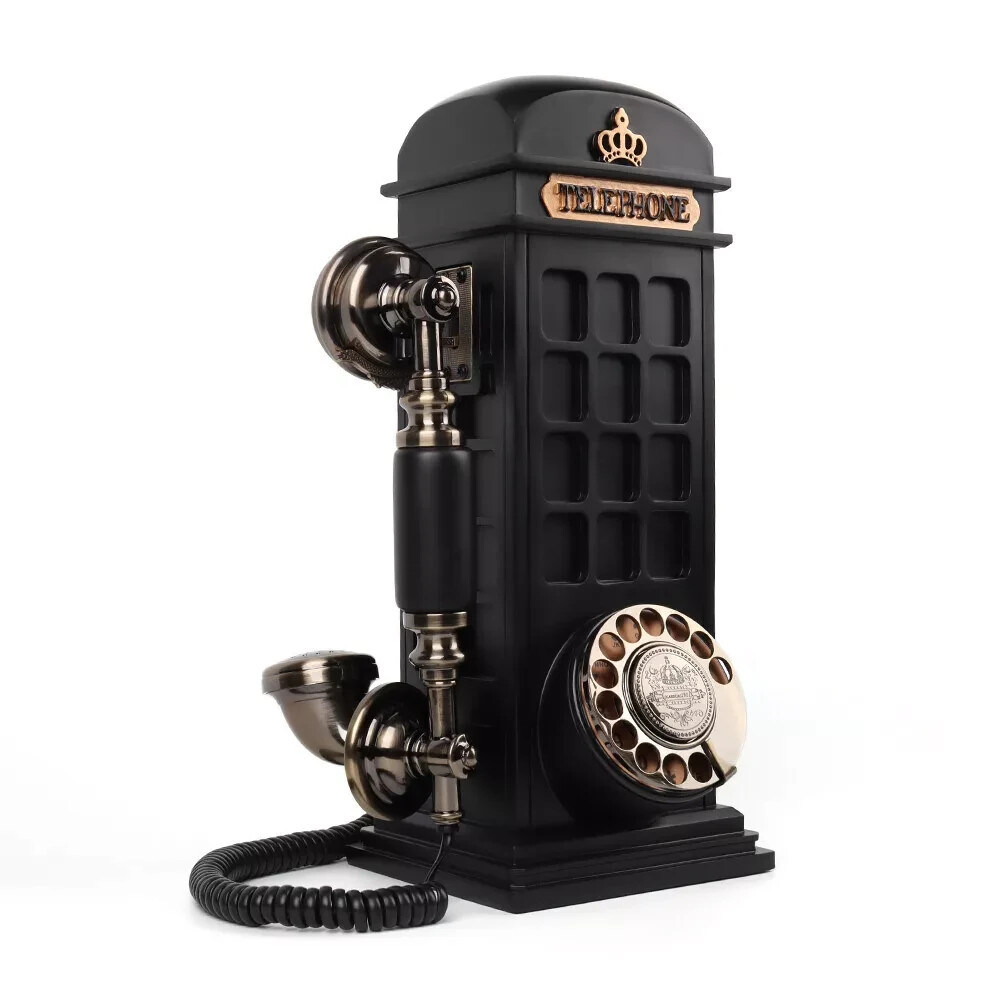 FESTRING Audio Guest Book Wedding Phone with Vintage Phone Booth Design, Record
