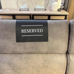 Reserved Chair Signs for Events – Black, Foldable, 6 Pieces | Table & Seating