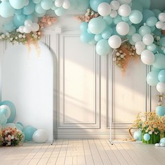 6.6FT Arch Backdrop Stand and Cover Set Wedding Arch Frame for Ceremony Birthday