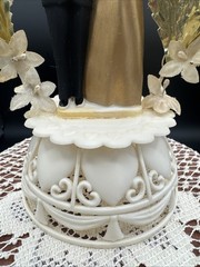 9″ Vtg Plastic Coast 1980 Novelty 50th Anniversary Gold Wedding Cake Topper