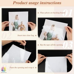 Mat Board Center 8×8 Inches Crystal Clear Sleeves Storage Bags, 100 Pack Self…