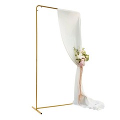 Gold & White Wedding Backdrop Stand 1m × 0.5m × 2m Freestanding for Flowers