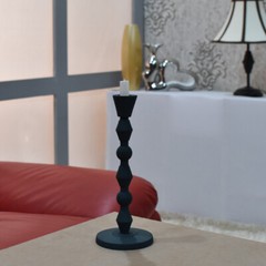 Handmade Aluminum Geometric Forest Green Set Of One Pillar Candle Holder BBH